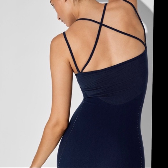 DION LEE X CARBON38 SEAMLESS MESH CONTRAST DRESS IN INK - Size M/L - Picture 9 of 9